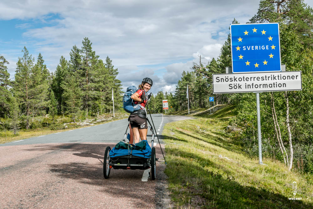 swedish border with sign
