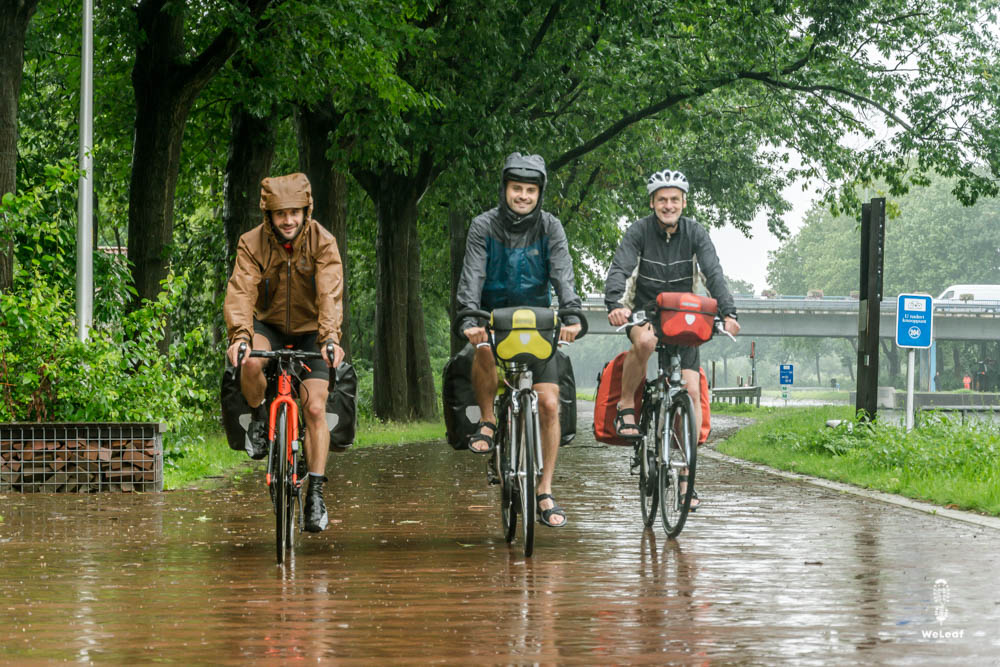 fietsen in de regen