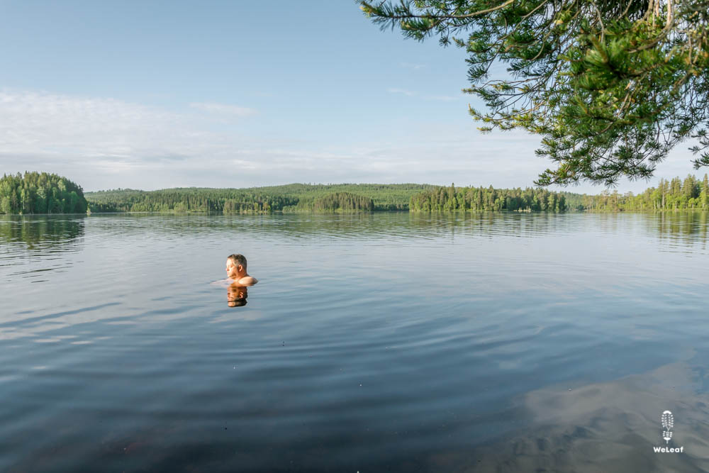 zwemmen in Zweedse meren