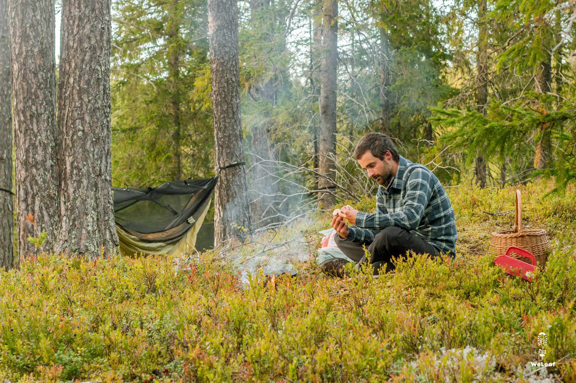 kamperen in de herfst in Noorwegen